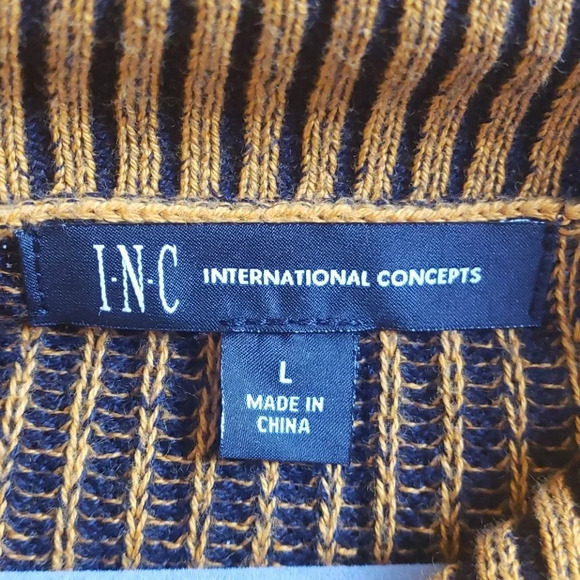 INC International Concepts Yellow & Black Sweater - Picture 13 of 14